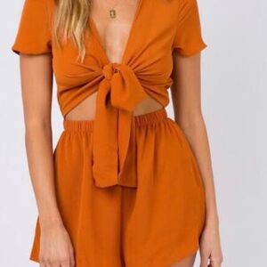 Princess Polly tie front romper
